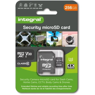 Afbeelding van 256 GB beveiligingscamera microSD kaart voor dashcams, home cams, CCTV