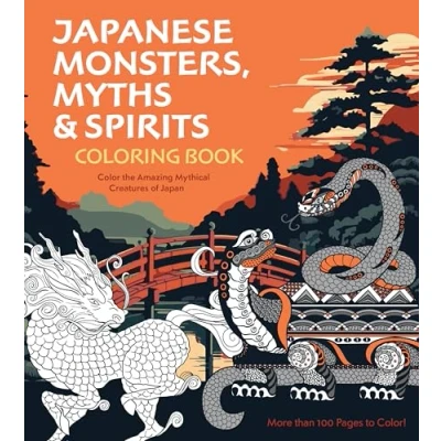 Afbeelding van Japanese Monsters, Myths &amp; Spirits Coloring Book: Color the Amazing Mythical Creatures of Japan