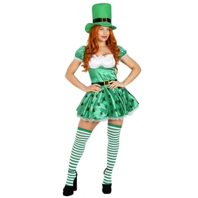 Afbeelding van Fun Shack Kabouter Kostuum Vrouwen, Ierse Fancy Dress St Patricks Day Outfits Ierland Large