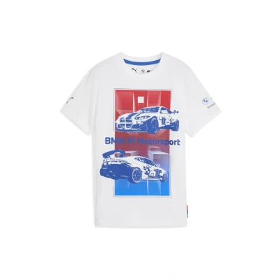 Afbeelding van Puma BMW M Motorsport Block Tshirt print voor kinderen, Maat: 110, White