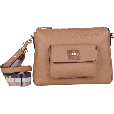Afbeelding van JOOP! Leren Schoudertas Carino Jasmina Shoulderbag Beige Lichtbruin