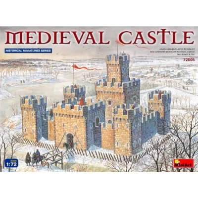 Afbeelding van Miniart 1:72 Schaal Middeleeuwse Kasteel Plastic Model Kit