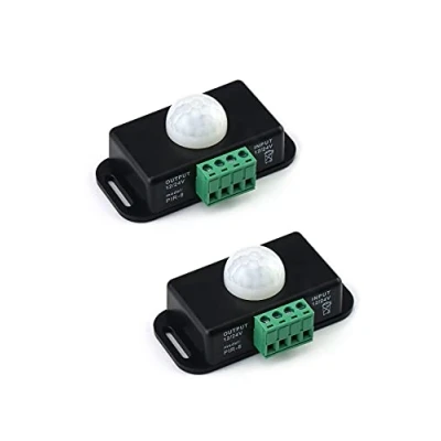 Afbeelding van QWORK 12V 24V body infrarood PIR sensor bewegingsmelder schakelaar LED lichtbalk automatisch, 2 stuks