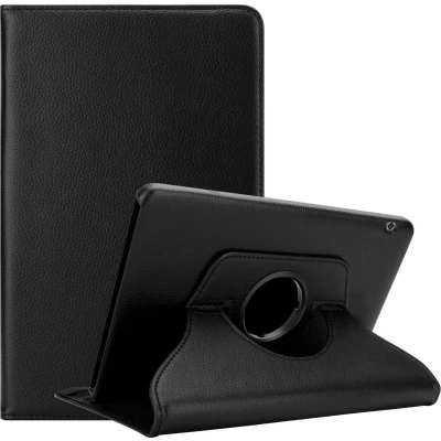 Afbeelding van Cadorabo Tablet Hoesje geschikt voor Huawei MediaPad T5 10 (10.1 inch) in OUDERLING ZWART Beschermhoes ZONDER auto Wake Up, met stand functie en elastische band sluiting Book Case Cover Etui