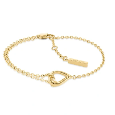 Afbeelding van Calvin Klein CJ35000077 Dames Armband Sieraad Staal Goudkleurig 2 mm breed 18 cm lang