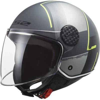 Afbeelding van LS2 OF558 Jethelm Sphere Lux Firm mat zwart titanium XS Motorhelm scooterhelm