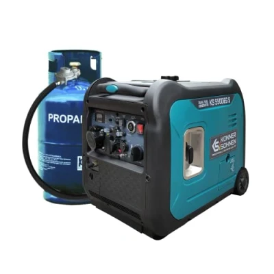 Afbeelding van Könner &amp; Söhnen KS 5500iEG S LPG/benzine inverter generator 5500 W, geaard stopcontact 230 V, CEE V 32 A, 2 USB poorten, powerstation, noodstroomaggregaat Euro