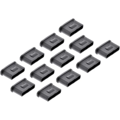 Afbeelding van InLine USB Type C Portblocker, 12 pak navulling voor Portblocker 55724, Beveiliging van notebooks, Zwart