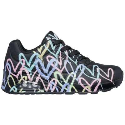 Afbeelding van Skechers Vrouwen UNO Spread The Love Sneaker, Zwart turquoise, 3.5 UK, Turkoois, 36.5 EU