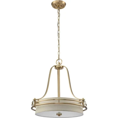 Afbeelding van Landelijke Hanglamp Steady Lighting Metaal Landelijk E27 L: 58.4cm Voor Binnen Woonkamer Eetkamer Zilver