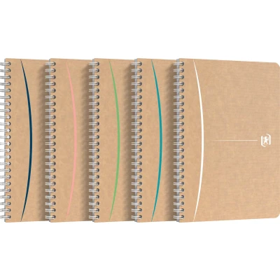 Afbeelding van Oxford Touareg Spiraalschrift, 180 Bladzijden, Ft A5, Geruit 5 Mm, Geassorteerde Kleuren Spiraalschrift