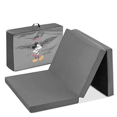 Afbeelding van Hauck Sleeper, comfortabel matras voor campingbedje 60 x 120 cm, 6 cm dik, opvouwbaar en speelkleed, in drie delen, ademend wasbaar, inclusief draagtas, gecertificeerde stoffen