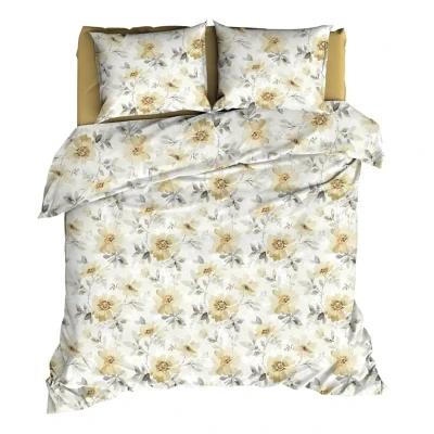 Afbeelding van Dekbedovertrek Satin d&#039;Or Rafaella Geel Satijn 200 x / 220 cm 2 Persoons