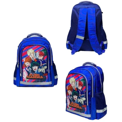 Afbeelding van My Hero Academia Rugzak Schooltas 42 cm hoogte 3 vakken A4 map formaat Kwalitatief Hoogwaardig model