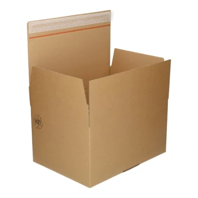 Afbeelding van 10x Verzenddoos 229 x 164 50 115 mm A5+ met plak en tearstrip B golf (± 3,0 mm) Karton Universele verzenddozen
