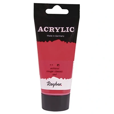 Afbeelding van Rode acrylverf/hobbyverf op waterbasis 75 ml Hobbyverf