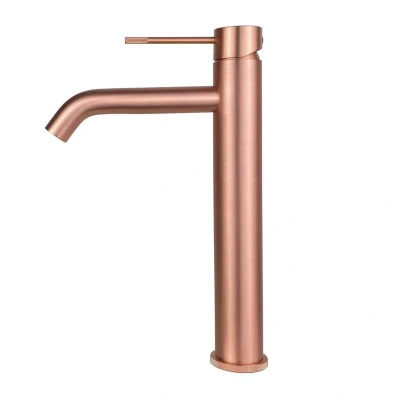 Afbeelding van Best Design Exclusive Lyon Nerola Hoge wastafelmengkraan rose mat goud Duurzaam materiaal