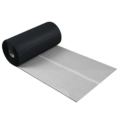 Afbeelding van Open haardaansluiting 3D gestructureerd aluminium 300 mm x 5 m, 7 kleuren wandverbinding tape dak muurschoorsteen (antraciet)