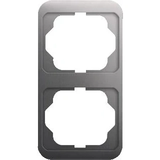 Afbeelding van B J Alpha afdekraam 2 voudig verticaal platin
