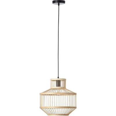 Afbeelding van BRILLIANT Teva hanglamp 1 vlam zwart / natuurlijke binnenverlichting, hanglampen 1x A60, E27, 40W, geschikt voor normale lampen (niet inbegrepen) A ++ In hoogte verstelbaar kabel kan worden ingekort