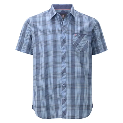Afbeelding van Jan Vanderstorm casual overhemd HAGBUR Plus Size blauw