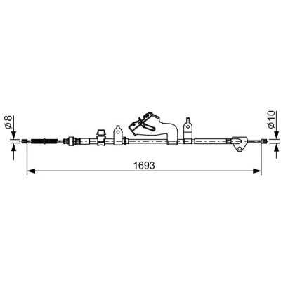 Afbeelding van Bosch Handremkabel 1 987 482 657