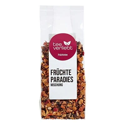Afbeelding van FRUTEG Loose Fruit Thee Paradise 200 g los Finste bladkwaliteit Smakelijke samenstelling van theemix met exotische ananasaroma losse