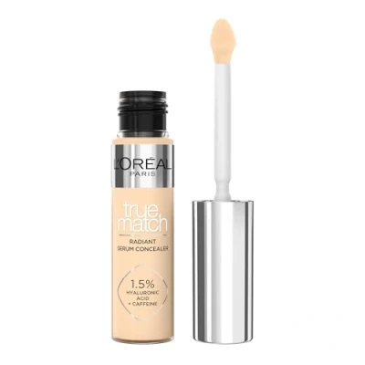 Afbeelding van L&#039;Oréal Paris True Match Radiant Serum Concealer geschikt voor de gevoelige huid verrijkt met 1,5% hyaluronzuur en cafeïne hydratatie verfrissing medium dekking 4N 11 ml