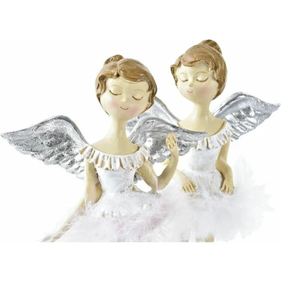 Afbeelding van Kerstversiering DKD Home Decor Hars Engel (11 x 9 17 cm) (2 Stuks)