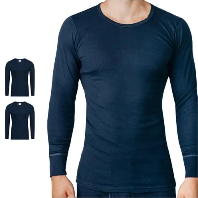 Afbeelding van SES Shirt met lange mouwen voor heren, set van 2 stuks, S 4XL / fijn geribbeld, hoogwaardig katoen polyester mix/lange mouwen, als onderhemd of slaapshirt