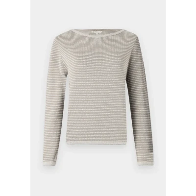 Afbeelding van TOM TAILOR Trui taupe / offwhite