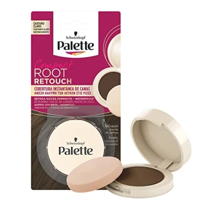 Afbeelding van Palette compact Root Retouch Retuca wortels poeder lichtbruin afdekking voor haar 1 stuk