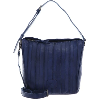 Afbeelding van FREDsBRUDER Leren Schoudertas Izzle Hobo Ink Blue Donkerblauw