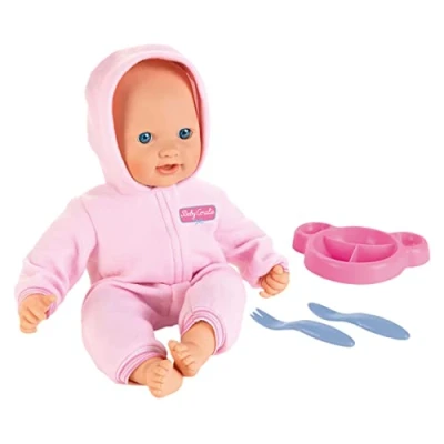 Afbeelding van Theo Klein 1723 Baby Coralie knuffelbaby Schattige babypop van 43 cm Incl. bord, lepel en vork Speelgoed voor kinderen vanaf 18 maanden