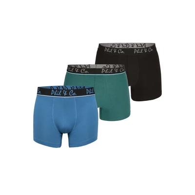 Afbeelding van Phil &amp; Co. Berlin 3PACK CORE Onderbroeken, Heren, Maat: Medium, Blackgreenblue