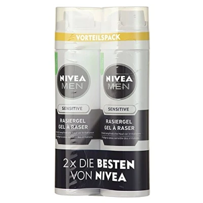 Afbeelding van Nivea Men Scheergel Sensitive 2 x 200 ml