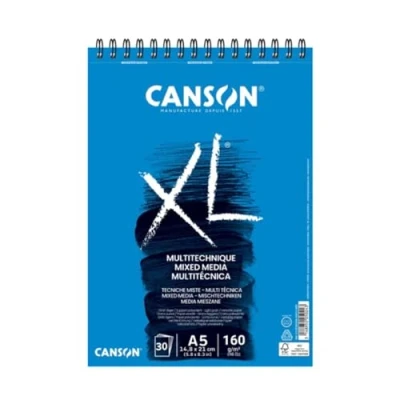Afbeelding van Canson XL Mix Media spiraalalbum microgeperforeerd A5 30 vellen 160 g