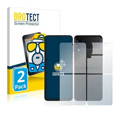 Afbeelding van BROTECT (2 Stuks) Antireflecterende Beschermfolie voor Samsung Galaxy Z Flip 3 5G (Voor+Achter) Anti Glare Screen Protector, Mat, Ontspiegelend