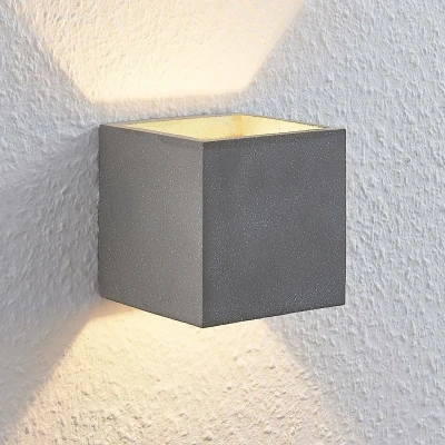 Afbeelding van Lindby wandlamp 1licht Beton H: 11.5 cm G9 grijs
