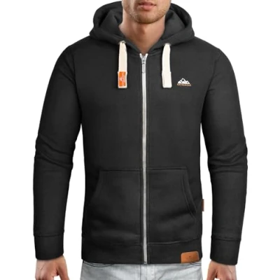 Afbeelding van Grin&amp;Bear Zware herentrui met capuchon, hoodie GEC022, zwart, M