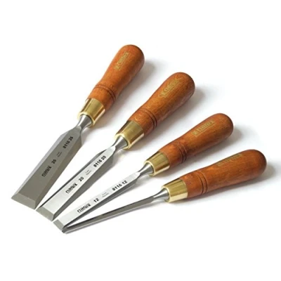 Afbeelding van Narex Premium Bevel Edge Beitel Set met Gebeitst Haagbeuk Hout Gewaxte Handvatten, van 4 stuks