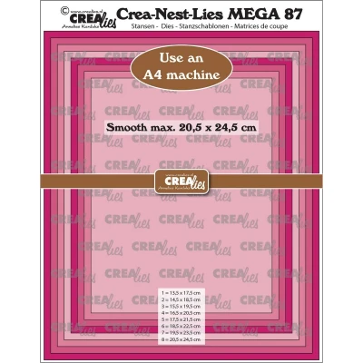 Afbeelding van Crealies Crea Nest Lies Rechthoeken Glad Halve CM