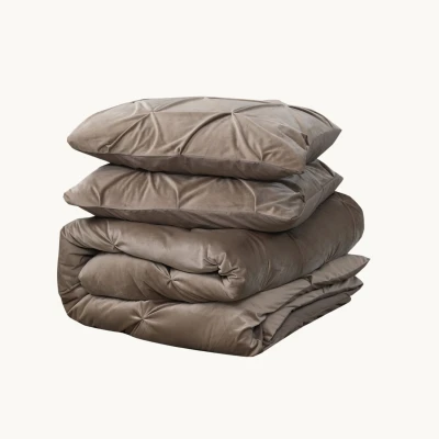 Afbeelding van Dekbedovertrek Lits Jumeaux 240x200 Sleeptime Microvezel Taupe