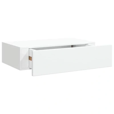 Afbeelding van Wandschap met lade 40x23,5x10 cm MDF wit