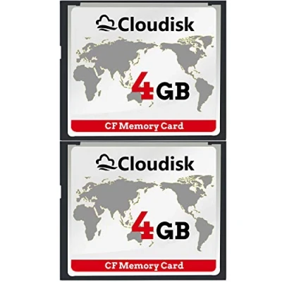 Afbeelding van Cloudisk CompactFlash Card CF 2.0 Performance voor DSLR camera, vintage digitale camera en industriële apparatuur (4 GB, 2 stuks)