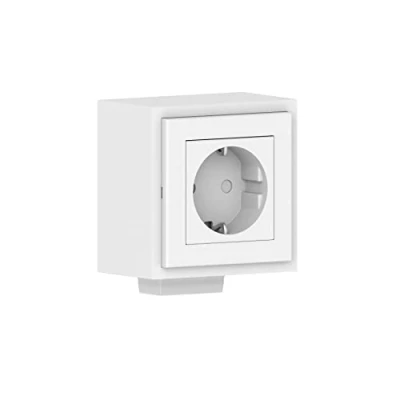 Afbeelding van Habengut Opbouwcontactdoos (als profielafsluiting) voor kabelgoot 30x15 mm, kleur: wit, 1 stuk