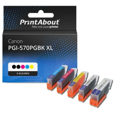 Afbeelding van Huismerk Canon PGI 570 XL / CLI 571 PGBK/C/M/Y/BK Inktcartridge 5 kleuren Voordeelbundel Hoge capaciteit
