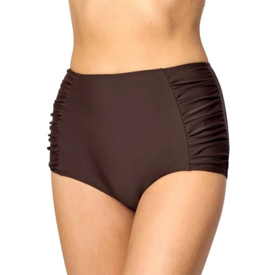 Afbeelding van Merry Style Dames Zwembroek Bikinibroekje Elastische tailleband Polyamide &amp; Elastaan Bruin (8157) 36 MS MS10 119 SL