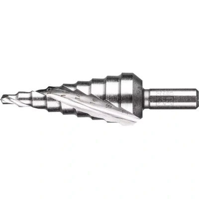Afbeelding van PFERD HSS 25201037 Stappenboor, 9 treden, Ø 4 20 mm, 3 vlakschacht, diameter 8 voor braamvrij boren