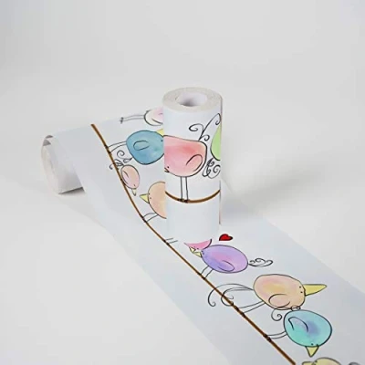 Afbeelding van GRAPPIGE VOGELS BEHANGRAND Zelfklevend meerkleurig A.S. Création Lovely Kids